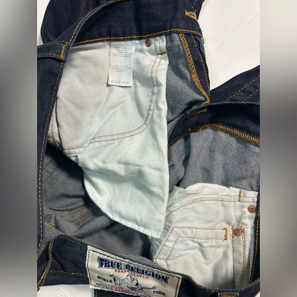 True Religion Men's Straight Jeans in Dark Indigo